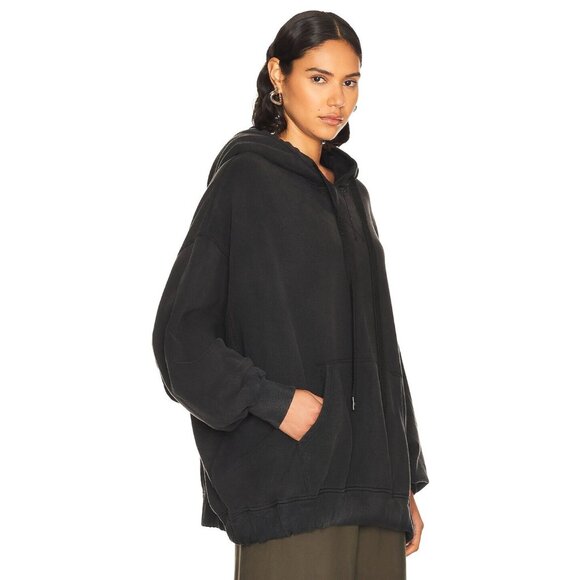 R13 Jumbo Hoodie in Black Oversized - Picture 2 of 4